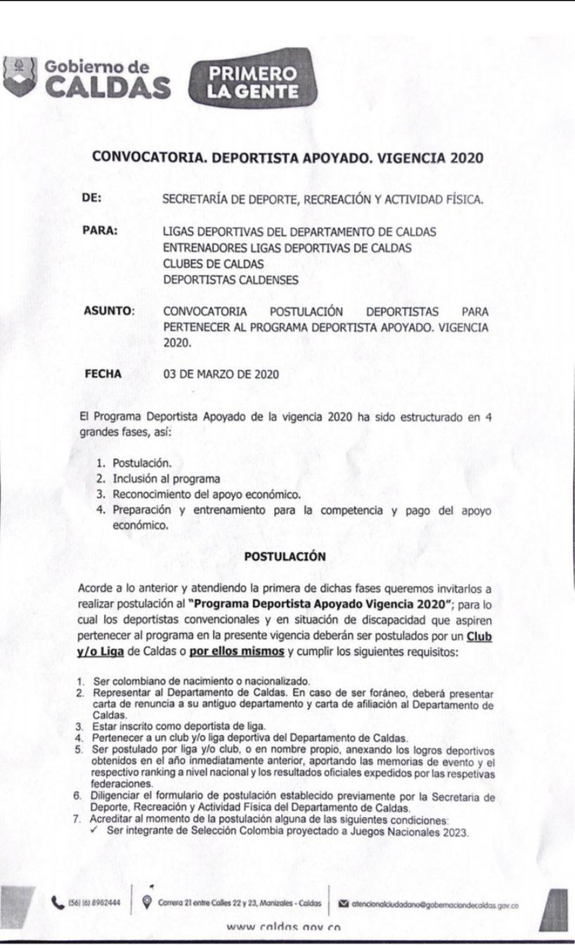 convocatoria