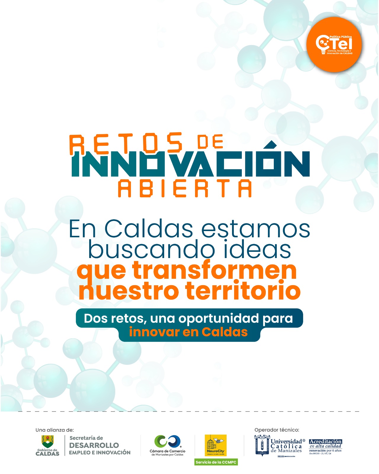 Caldas lanza convocatoria de Innovacion Abierta 2026 que busca ideas innovadoras para resolver ret