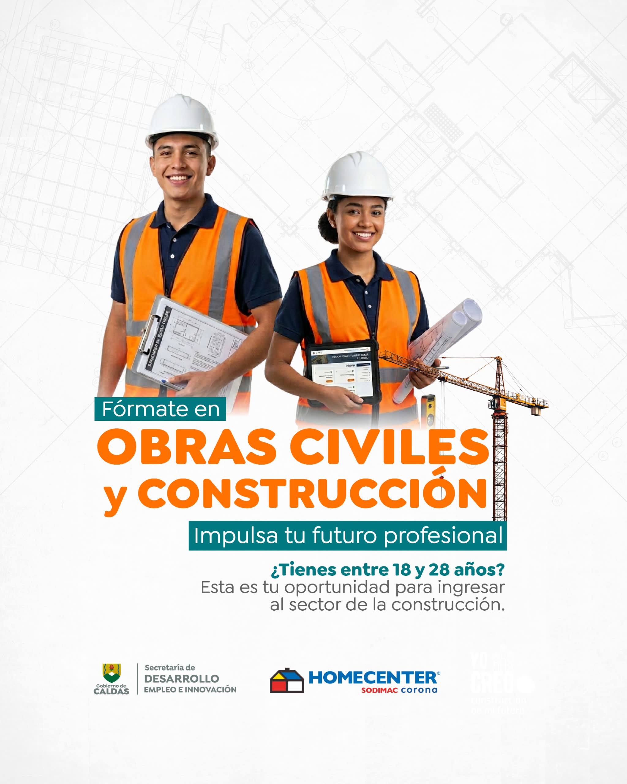 Jovenes entre 18 y 28 anos podran acceder a 250 cupos para el diplomado en obras civiles que se ofertara en Caldas